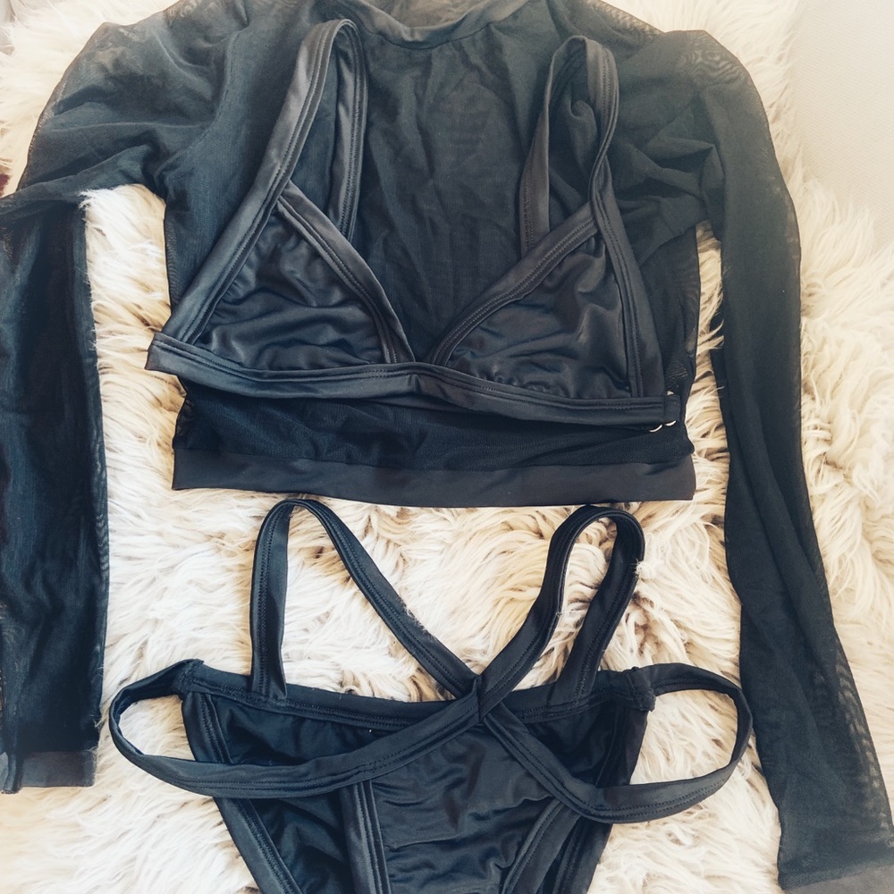 Black two Piece Swimwear